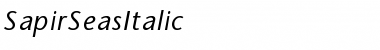 Download SapirSeasItalic Regular Font Title Preview
