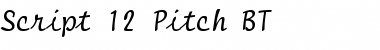 Download Script12 BT Roman Font