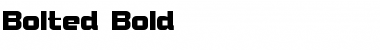 Download Bolted Bold Regular Font Title Preview