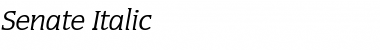 Download Senate Italic Font Title Preview