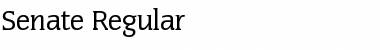 Download Senate Regular Font Title Preview