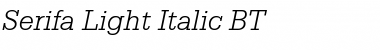 Download Serifa Lt BT Light Italic Font