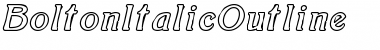Download BoltonItalicOutline Regular Font Title Preview
