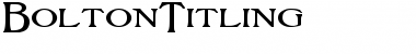 Download BoltonTitling Regular Font Title Preview