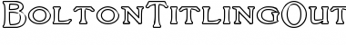 Download BoltonTitlingOutline Regular Font Title Preview