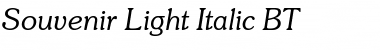 Download Souvenir Lt BT Light Italic Font