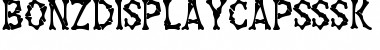 Download BonzDisplayCapsSSK Bold Font Title Preview