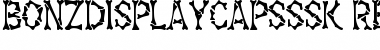 Download BonzDisplayCapsSSK Regular Font Title Preview
