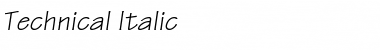 Download Technical Italic Font Title Preview