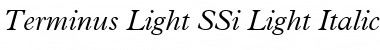 Download Terminus Light SSi Light Italic Font Title Preview