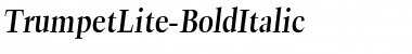 Download TrumpetLite BoldItalic Font