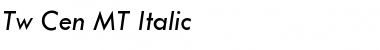 Download Tw Cen MT Italic Font Title Preview