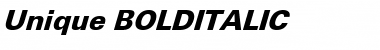 Download Unique BOLDITALIC Font Title Preview