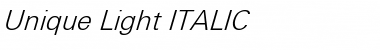Download Unique Light ITALIC Font Title Preview