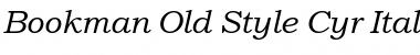 Download Bookman Old Style Cyr Italic Font Title Preview