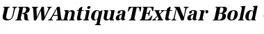 Download URWAntiquaTExtNar Bold Oblique Font