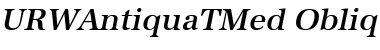 Download URWAntiquaTMed Oblique Font