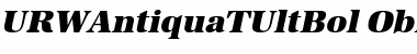 Download URWAntiquaTUltBol Oblique Font