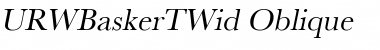 Download URWBaskerTWid Oblique Font