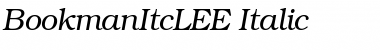 Download BookmanItcLEE Italic Font Title Preview