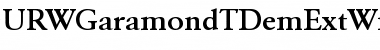 Download URWGaramondTDemExtWid Regular Font Title Preview