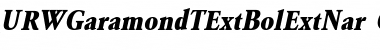 Download URWGaramondTExtBolExtNar Font