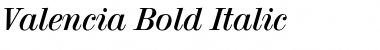 Download Valencia Bold Italic Font