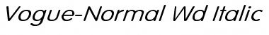 Download Vogue-Normal Wd Italic Regular Font Title Preview