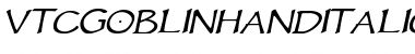 Download VTCGoblinHand Italic Font Title Preview