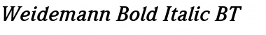 Download Weidemann Bk BT Bold Italic Font Title Preview