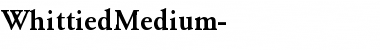 Download WhittiedMedium- Regular Font Title Preview