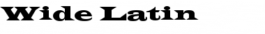 Download Wide Latin Regular Font Title Preview