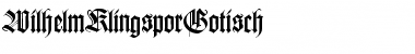 Download WilhelmKlingsporGotisch Regular Font Title Preview