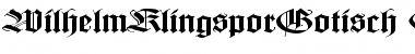Download WilhelmKlingsporGotisch Ex Regular Font Title Preview