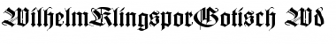 Download WilhelmKlingsporGotisch Wd Regular Font Title Preview