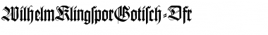 Download WilhelmKlingsporGotisch-Dfr Regular Font Title Preview