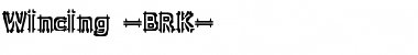 Download Wincing (BRK) Regular Font Title Preview