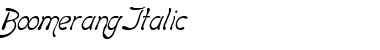 Download BoomerangItalic Regular Font Title Preview