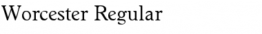 Download Worcester Regular Font Title Preview