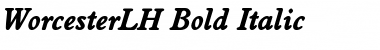 Download WorcesterLH Bold Italic Font Title Preview