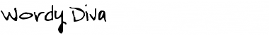 Download Wordy Diva Font Title Preview