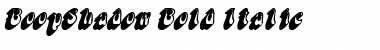 Download BoopShadow Bold Italic Font Title Preview