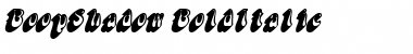 Download BoopShadow BoldItalic Font Title Preview