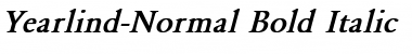 Download Yearlind-Normal Bold Italic Font