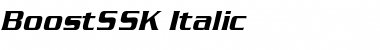 Download BoostSSK Italic Font Title Preview