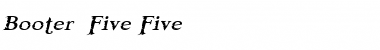 Download Booter - Five Five Regular Font Title Preview