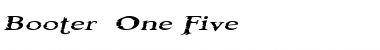 Download Booter - One Five Regular Font Title Preview