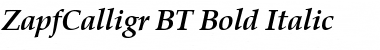 Download ZapfCalligr BT Bold Italic Font