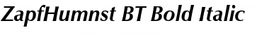 Download ZapfHumnst BT Bold Italic Font