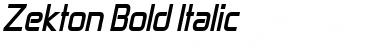 Download Zekton Bold Italic Font